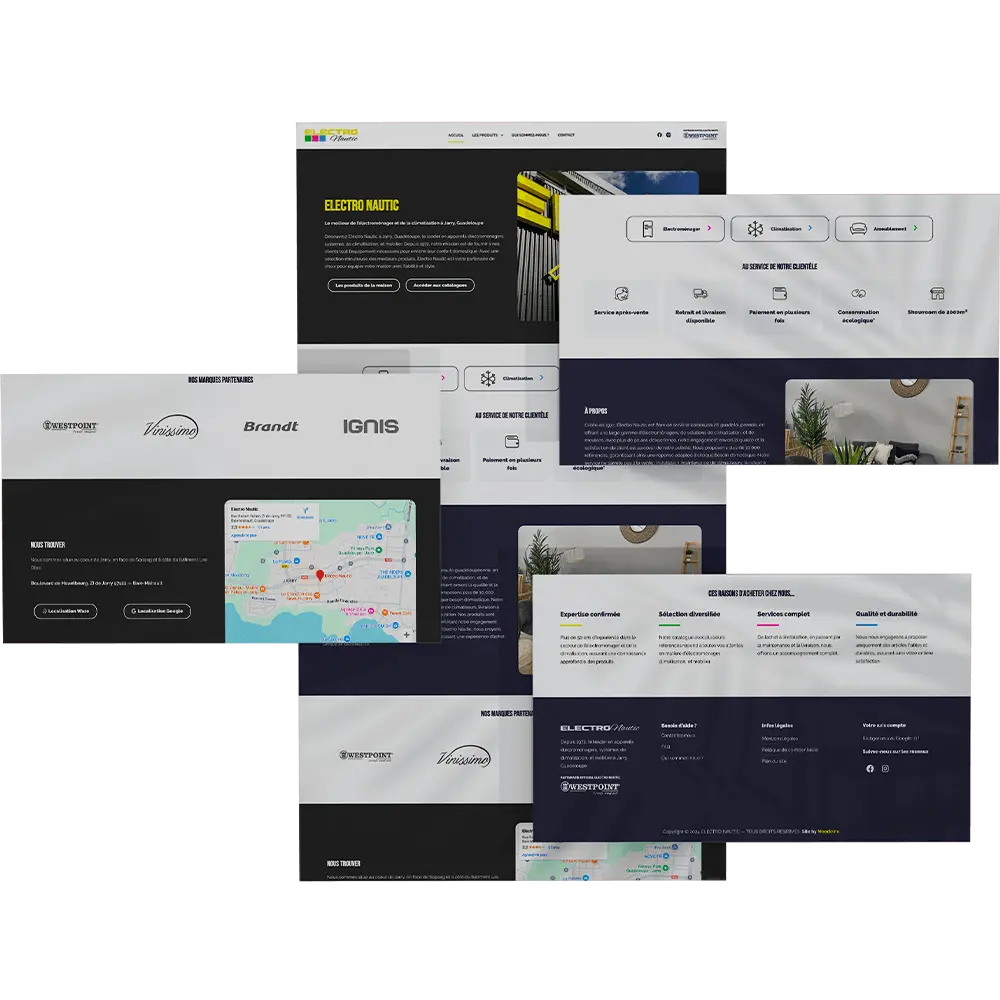 services de creation de site internet guadeloupe, création de site internet sur-mesure en Guadeloupe par moodeine, identité visuelle et design de marque pour entreprises en guadeloupe, studio web spécialisé wordpress